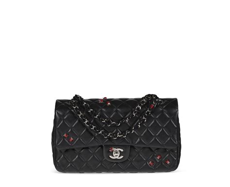 CHANEL Lambskin Quilted Medium Ladybug Flap .